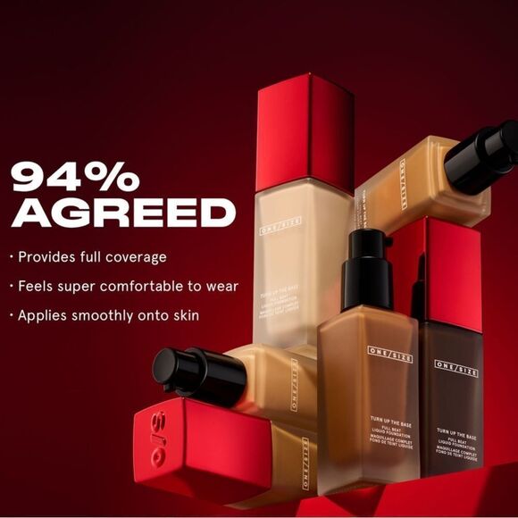 🌷 One/Size 40 G Medium Dark Turn Up The Base Liquid Foundation New FullSz - Picture 9 of 13